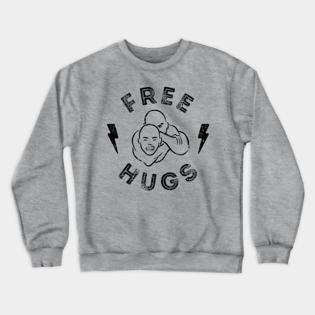 Free Hugs - BJJ fighter choke graphics Crewneck Sweatshirt by Panda Pope